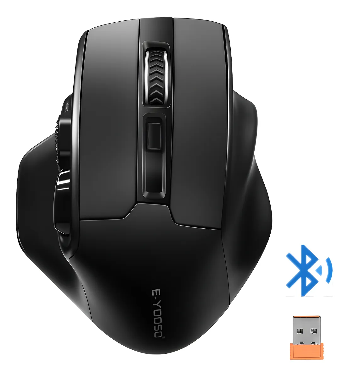 Mouse Inalámbrico F30 Bluetooth+USB Ergonómico