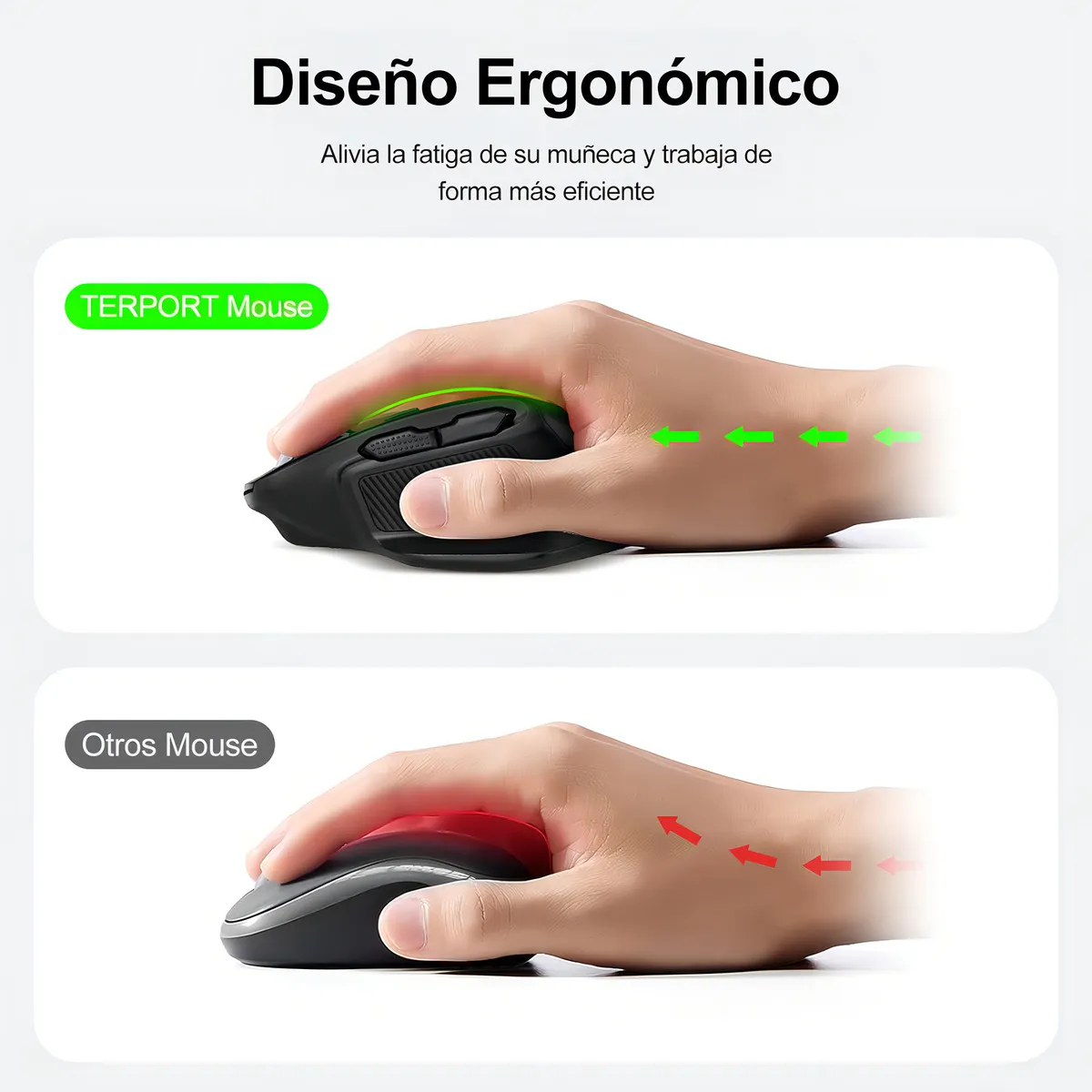 Mouse Inalámbrico F30 Bluetooth+USB Ergonómico - Imagen 3